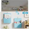 imageMagnetic File Holder  Magnetic Paper Holder Pocket Organizer Office Supplies Storage Mail Organizer for NotebooksPlannersLetter BlueBlue Holder2L