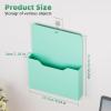 imageMagnetic File Holder  Magnetic Paper Holder Pocket Organizer Office Supplies Storage Mail Organizer for NotebooksPlannersLetter BlueGreen Holder2L
