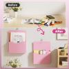 imageMagnetic File Holder  Magnetic Paper Holder Pocket Organizer Office Supplies Storage Mail Organizer for NotebooksPlannersLetter BluePink HolderL