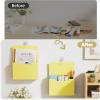 imageMagnetic File Holder  Magnetic Paper Holder Pocket Organizer Office Supplies Storage Mail Organizer for NotebooksPlannersLetter BlueYellow HolderL