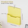 imageMagnetic File Holder  Magnetic Paper Holder Pocket Organizer Office Supplies Storage Mail Organizer for NotebooksPlannersLetter BlueYellow HolderL