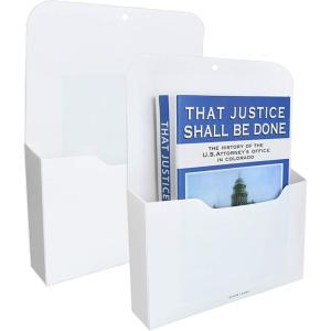 imageMagnetic File Holder  Magnetic Paper Holder Pocket Organizer Office Supplies Storage Mail Organizer for NotebooksPlannersLetter Blue2 Pack