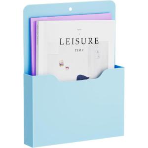 imageMagnetic File Holder  Magnetic Paper Holder Pocket Organizer Office Supplies Storage Mail Organizer for NotebooksPlannersLetter BlueBlue HolderL