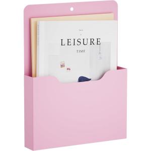 imageMagnetic File Holder  Magnetic Paper Holder Pocket Organizer Office Supplies Storage Mail Organizer for NotebooksPlannersLetter BluePink HolderL