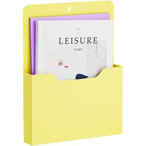 imageMagnetic File Holder  Magnetic Paper Holder Pocket Organizer Office Supplies Storage Mail Organizer for NotebooksPlannersLetter BlueYellow HolderL