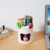 imageMarbrasse Desk Organizer Cute Pen Holder for Desk Pencil Pen Organizer for Classroom Must Haves Art Supply Storage Box Caddy for Office Home White ampamp White Bear Head one sizeRed