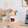 imageMarbrasse Desk Organizer Cute Pen Holder for Desk Pencil Pen Organizer for Classroom Must Haves Art Supply Storage Box Caddy for Office Home White ampamp White Bear Head one sizeRed