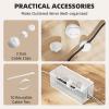 imageMarbrasse 3 Pack Cable Management Box Metal Mesh Cord Organizer Box for TV Wires Electrical Hiding Power Strip  Under Desk Cable Storage Box with Cable ClipsampampReusable Cable Ties for HomeOfficeWhite