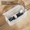 imageMarbrasse 3 Pack Cable Management Box Metal Mesh Cord Organizer Box for TV Wires Electrical Hiding Power Strip  Under Desk Cable Storage Box with Cable ClipsampampReusable Cable Ties for HomeOfficeWhite
