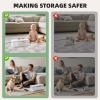 imageMarbrasse 3 Pack Cable Management Box Metal Mesh Cord Organizer Box for TV Wires Electrical Hiding Power Strip  Under Desk Cable Storage Box with Cable ClipsampampReusable Cable Ties for HomeOfficeWhite
