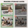 imageMarbrasse 3 Pack Cable Management Box Metal Mesh Cord Organizer Box for TV Wires Electrical Hiding Power Strip  Under Desk Cable Storage Box with Cable ClipsampampReusable Cable Ties for HomeOfficeBlack