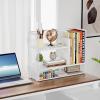 imageMarbrasse 3Tier Desk Shelf Organizer with Handle Desktop Bookshelf File Holder Mesh Display Shelf Organizer Storage Rack for Office Home Supplies Kitchen BlackDesk Shelf Organizer  White