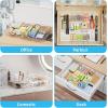 imageMarbrasse Acrylic Expandable Drawer Organizer Clear Desk Drawer Organizer Tray with 5 Dividers Desk Organizers and Accessories 10 Adjustable Compartments for Office Supplies Makeup ampamp Vanity