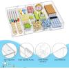 imageMarbrasse Acrylic Expandable Drawer Organizer Clear Desk Drawer Organizer Tray with 5 Dividers Desk Organizers and Accessories 10 Adjustable Compartments for Office Supplies Makeup ampamp Vanity
