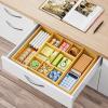 imageMarbrasse Bamboo Expandable Drawer Organizer Desk Drawer Organizer Tray with 5 Dividers Desk Organizers and Accessories 10 Adjustable Compartments for Office Supplies Junk Makeup ampamp Vanity