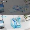 imageMarbrasse Desk Organizer and Accessories 3Tier File Organizer with Drawer and Pen Holder Small Desktop Organizer and Storage for Workspace Office Supplies BlackBlue