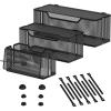 imageMarbrasse 3 Pack Cable Management Box Metal Mesh Cord Organizer Box for TV Wires Electrical Hiding Power Strip  Under Desk Cable Storage Box with Cable ClipsampampReusable Cable Ties for HomeOfficeBlack