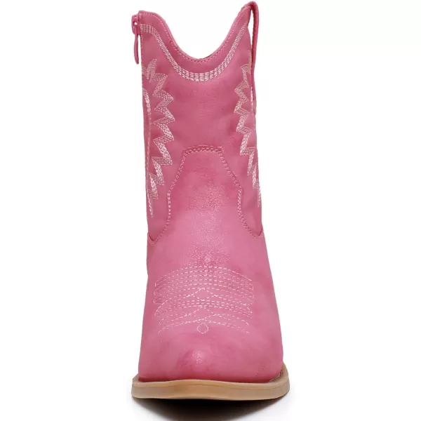 GLOBALWIN Women's Western Charm Cowgirl Boots Mid Calf Comfy Cowboy Boots For Women With Pointed Toe
