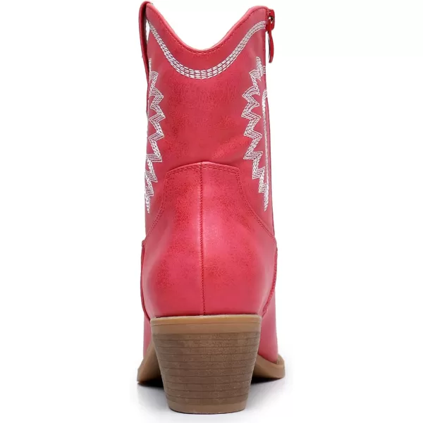GLOBALWIN Women's Western Charm Cowgirl Boots Mid Calf Comfy Cowboy Boots For Women With Pointed Toe