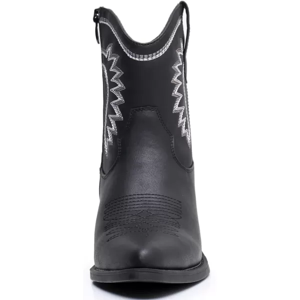 GLOBALWIN Women's Western Charm Cowgirl Boots Mid Calf Comfy Cowboy Boots For Women With Pointed Toe