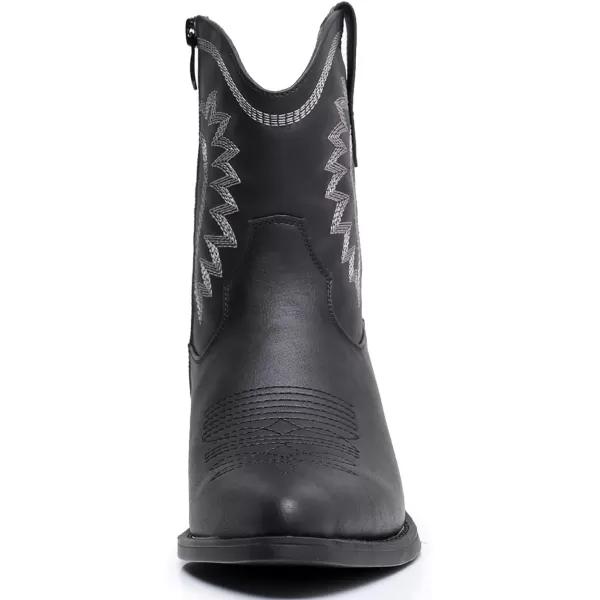 GLOBALWIN Women's Western Charm Cowgirl Boots Mid Calf Comfy Cowboy Boots For Women With Pointed Toe