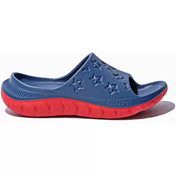 GLOBALWIN Sports Recovery Slides for Women Ava Sports Sandals With Comfortable Arch Support Indoor Outdoor Cloud Slippers Reduce Stress on Feet Lightweight Pillow Slides