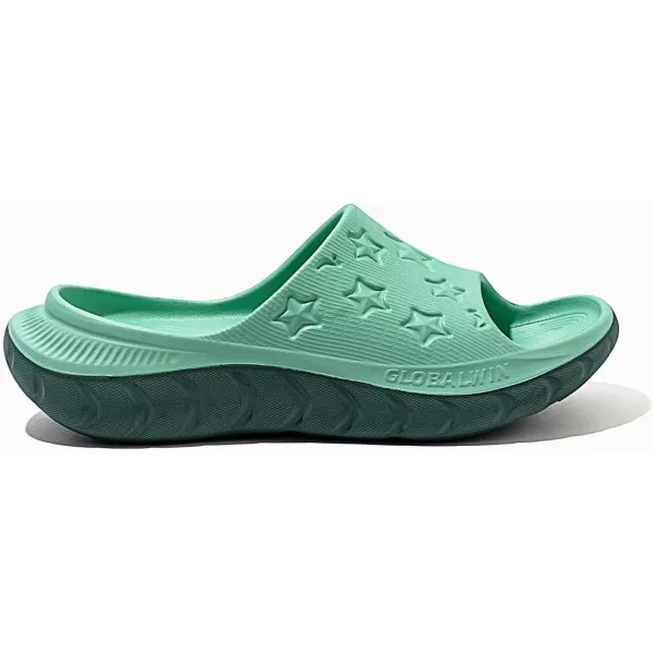 GLOBALWIN Sports Recovery Slides for Women Ava Sports Sandals With Comfortable Arch Support Indoor Outdoor Cloud Slippers Reduce Stress on Feet Lightweight Pillow Slides