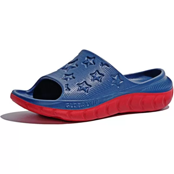 GLOBALWIN Sports Recovery Slides for Women Ava Sports Sandals With Comfortable Arch Support Indoor Outdoor Cloud Slippers Reduce Stress on Feet Lightweight Pillow Slides