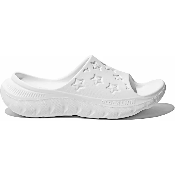 GLOBALWIN Sports Recovery Slides For Women Ava Sports Sandals With Comfortable Arch Support Indoor Outdoor Cloud Slippers Reduce Stress on Feet Lightweight Pillow Slides