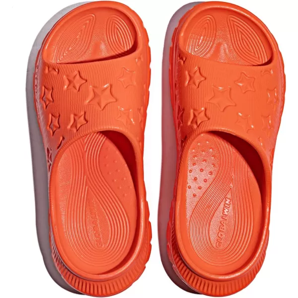 GLOBALWIN Sports Recovery Slides For Women Ava Sports Sandals With Comfortable Arch Support Indoor Outdoor Cloud Slippers Reduce Stress on Feet Lightweight Pillow Slides