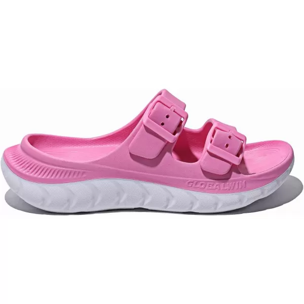 GLOBALWIN Sports Recovery Slides For Women Mia Sandals With Comfortable Arch Support Indoor Outdoor Cloud Slippers Reduce Stress on Feet Lightweight