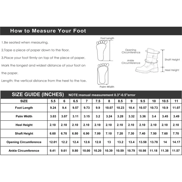 GLOBALWIN Women's Biker Boots Lace up Mid Calf Motorcycle Fashion Festival Boots Combat Riding Military Boots for Women