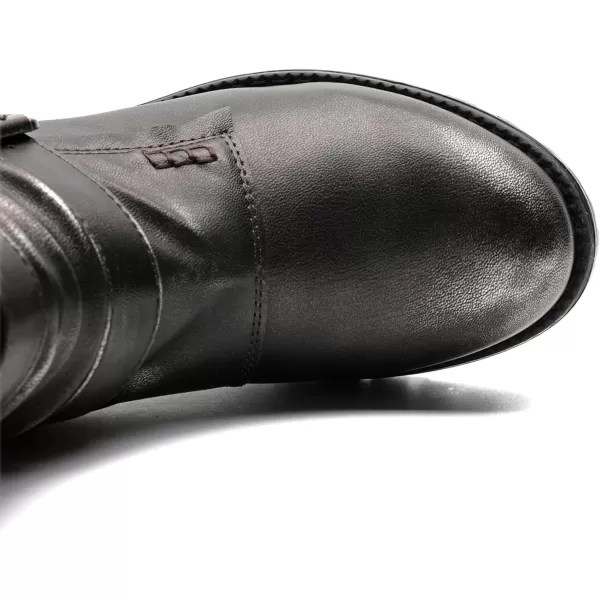 GLOBALWIN Women's Biker Boots Lace up Mid Calf Motorcycle Fashion Festival Boots Combat Riding Military Boots for Women