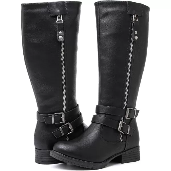 GLOBALWIN Women's Knee High Boots Fashion Comfortable Riding Boots For Women Low Heel
