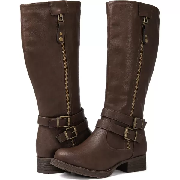 GLOBALWIN Women's Knee High Boots Fashion Comfortable Riding Boots For Women Low Heel