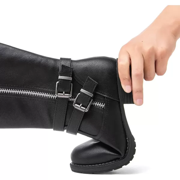 GLOBALWIN Women's Knee High Boots Fashion Comfortable Riding Boots For Women Low Heel