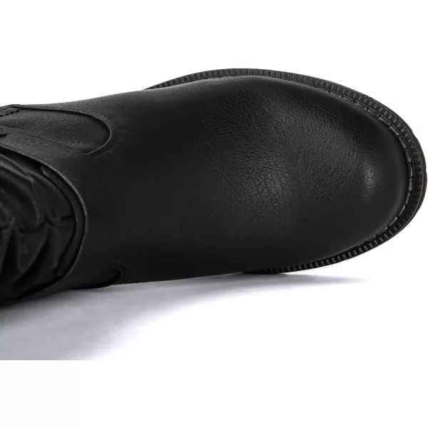 GLOBALWIN Women's Mid Calf Comfortable Fashion Dress Boots For Women Low Heel With Zipper