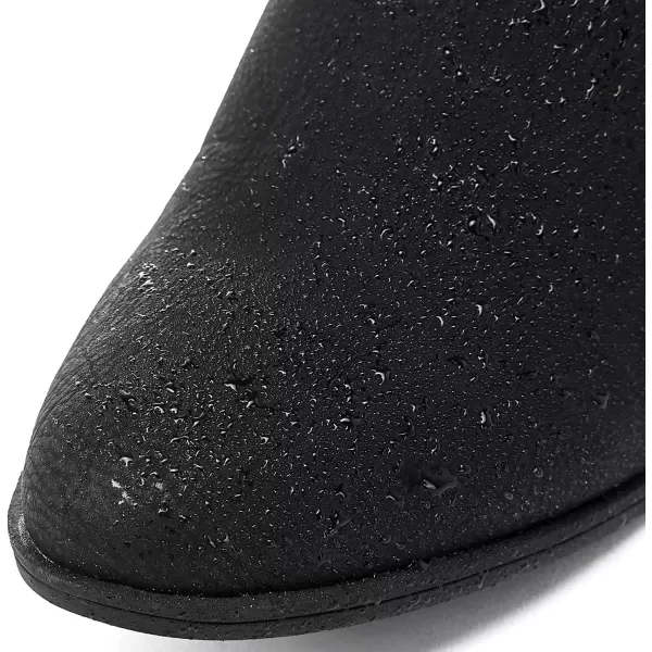 GLOBALWIN Women's Mid Calf Western Cowboy Boots Comfortable Cowgirl Boots for Women With Zipper Chunky Low Heel
