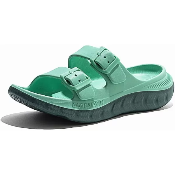 GLOBALWIN Sports Recovery Slides For Women Mia Sandals With Comfortable Arch Support Indoor Outdoor Cloud Slippers Reduce Stress on Feet Lightweight