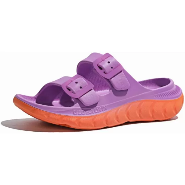 GLOBALWIN Sports Recovery Slides For Women Mia Sandals With Comfortable Arch Support Indoor Outdoor Cloud Slippers Reduce Stress on Feet Lightweight