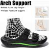 imageGLOBALWIN Recovery Slides For Women Mia Comfortable Sandals With Arch Support Indoor Outdoor Cloud Slippers Reduce Stress on Feet LightweightSs233 Black