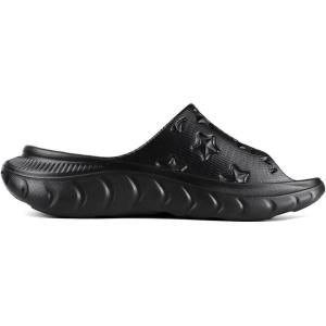 imageGLOBALWIN Sports Recovery Slides for Women Ava Sports Sandals With Comfortable Arch Support Indoor Outdoor Cloud Slippers Reduce Stress on Feet Lightweight Pillow SlidesSs231 Black