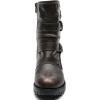 imageGLOBALWIN Lace up Mid Calf Motorcycle Fashion Festival Boots Combat Riding Military Boots for Women19yy19 Brown Distressed