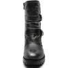 imageGLOBALWIN Lace up Mid Calf Motorcycle Fashion Festival Boots Combat Riding Military Boots for Women19yy19 Silver Distressed