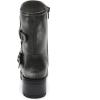 imageGLOBALWIN Lace up Mid Calf Motorcycle Fashion Festival Boots Combat Riding Military Boots for Women19yy19 Silver Distressed