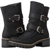 imageGLOBALWIN Lace up Mid Calf Motorcycle Fashion Festival Boots Combat Riding Military Boots for Women19yy19black