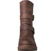 imageGLOBALWIN Lace up Mid Calf Motorcycle Fashion Festival Boots Combat Riding Military Boots for Women19yy19brown