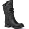 imageGLOBALWIN Womens Mid Calf Comfortable Fashion Dress Boots For Women Low Heel With Zipper17yy10 Black2