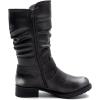 imageGLOBALWIN Womens Mid Calf Comfortable Fashion Dress Boots For Women Low Heel With Zipper17yy10 Silver Distressed