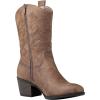 imageGLOBALWIN Womens Mid Calf The Western Cowgirl Boots Fashion Cowboy Boots For Women Chunky Low Heel19yy17camel